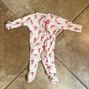 Caden Lane Baby Girl’s Candy Cane Footie Jammies